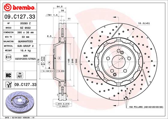 Brembo 09.C127.33