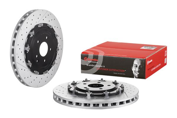 Brembo 09.9547.33 2x Brake Discs Pair Vented