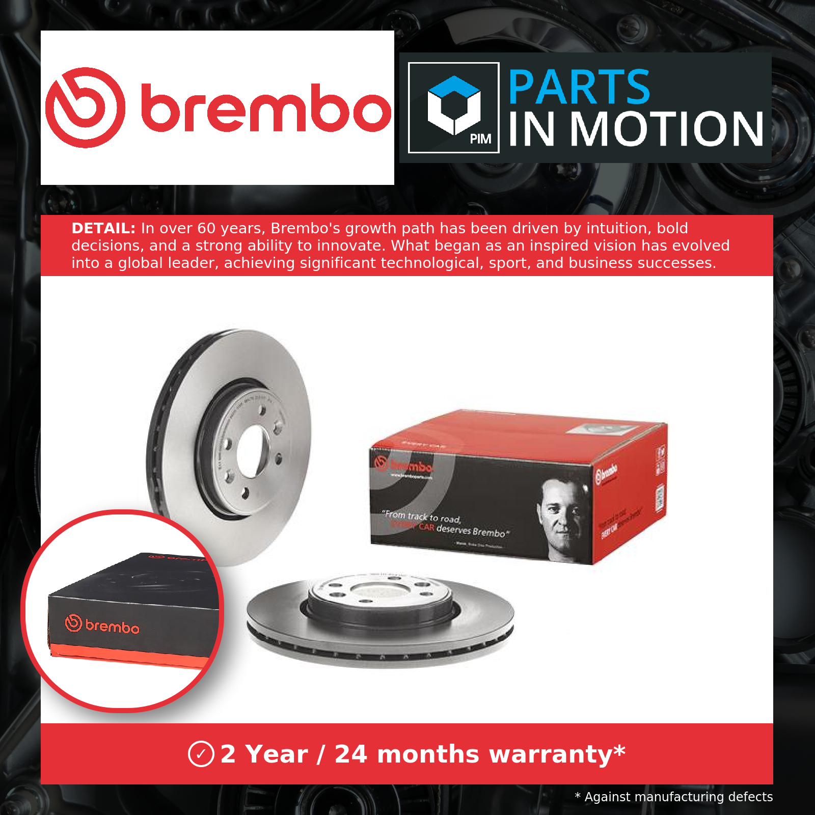 Brembo 2x Brake Discs Pair Vented Front 09.8137.21 [PM2238834]