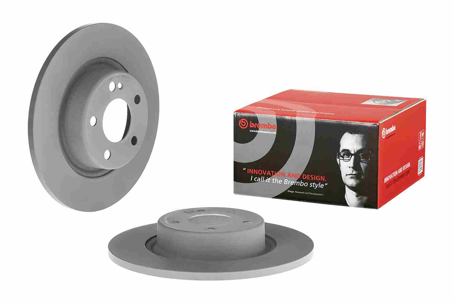 Brembo 2x Brake Discs Pair Rear 08.D530.13 [PM2238076]
