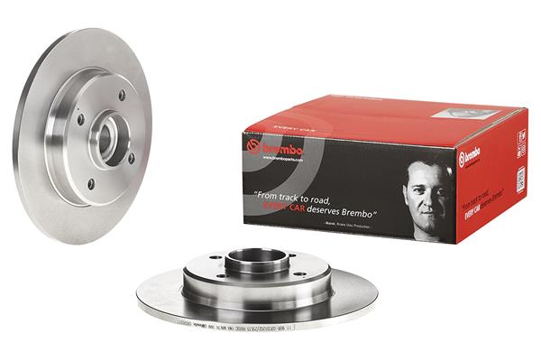 Brembo 2x Brake Discs Pair Solid Rear 08.D205.17 [PM2238050]