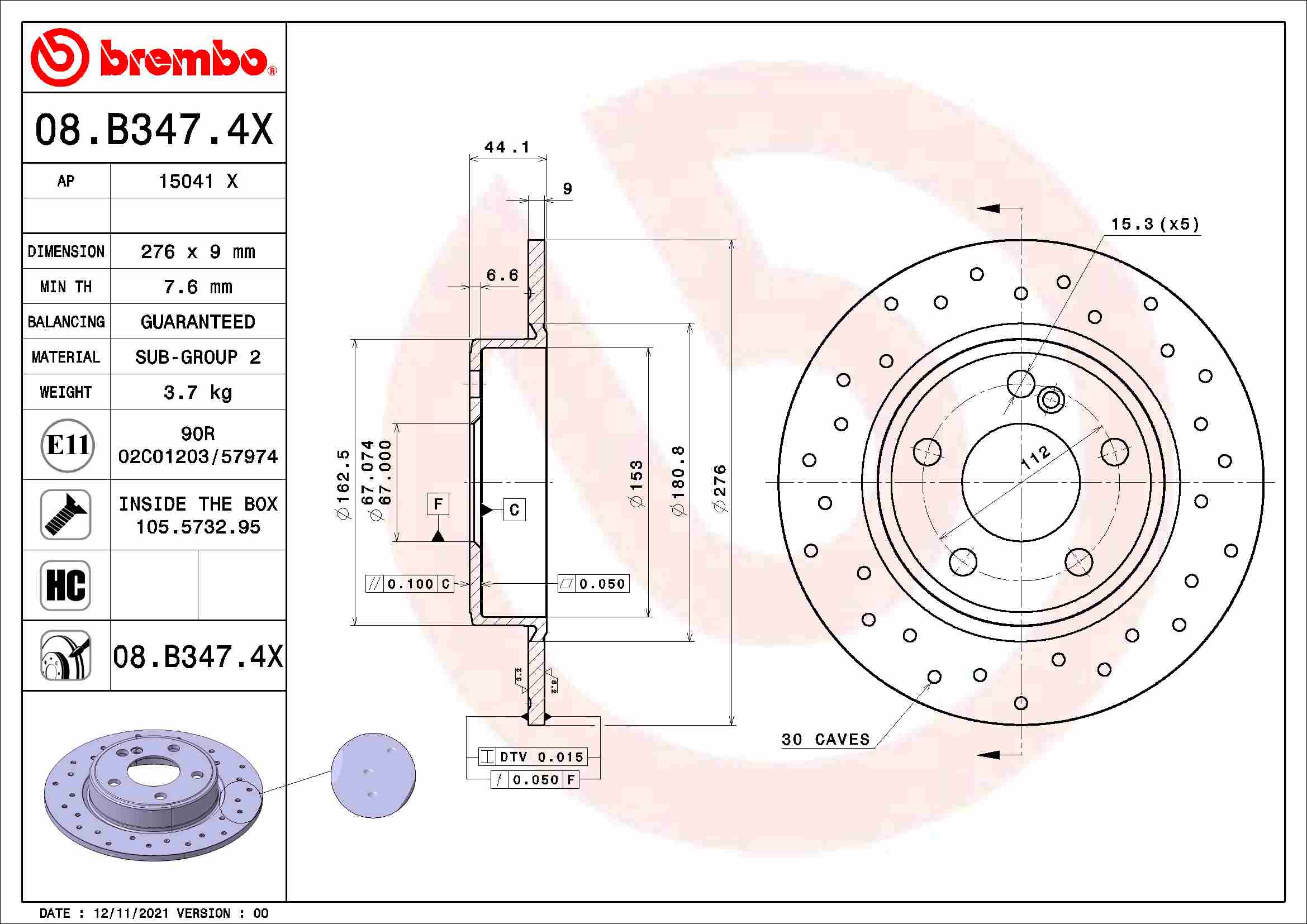 Brembo 08.B347.4X