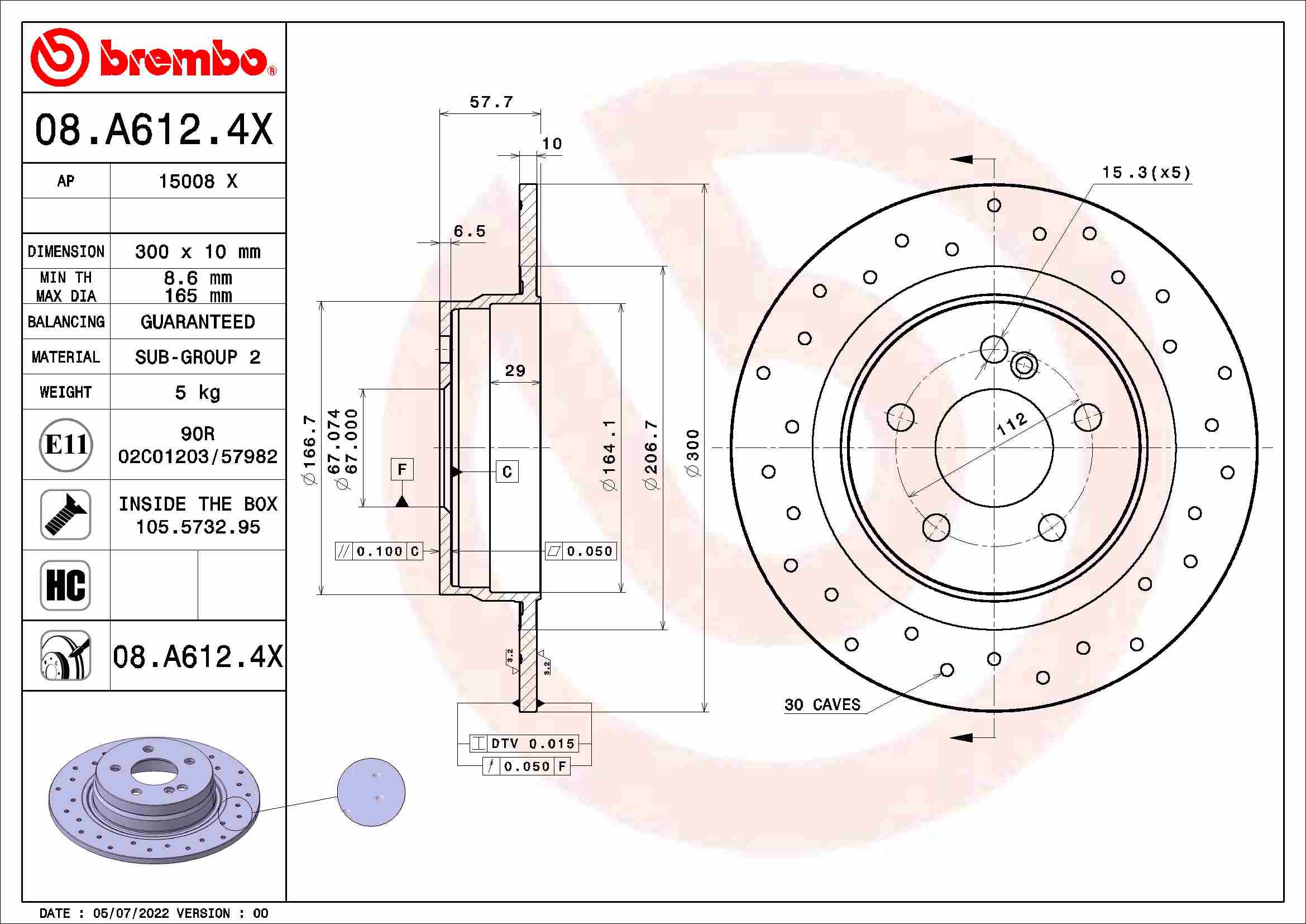 Brembo 08.A612.4X