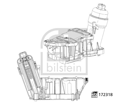Febi 172318 Housing, oil filter