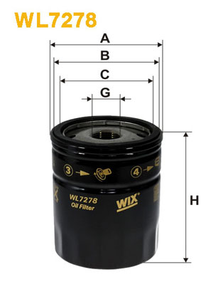 Wix Filters Oil Filter WL7278 [PM1892537]