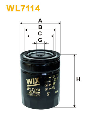 Wix Filters Oil Filter WL7114 [PM1892449]