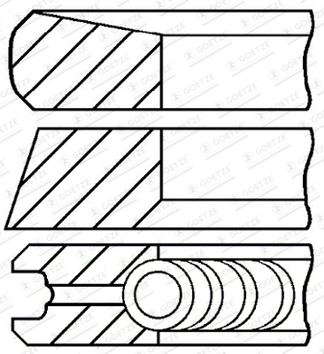 Goetze Piston Rings Kit (Single Cylinder) 08-424900-00 [PM1618245]
