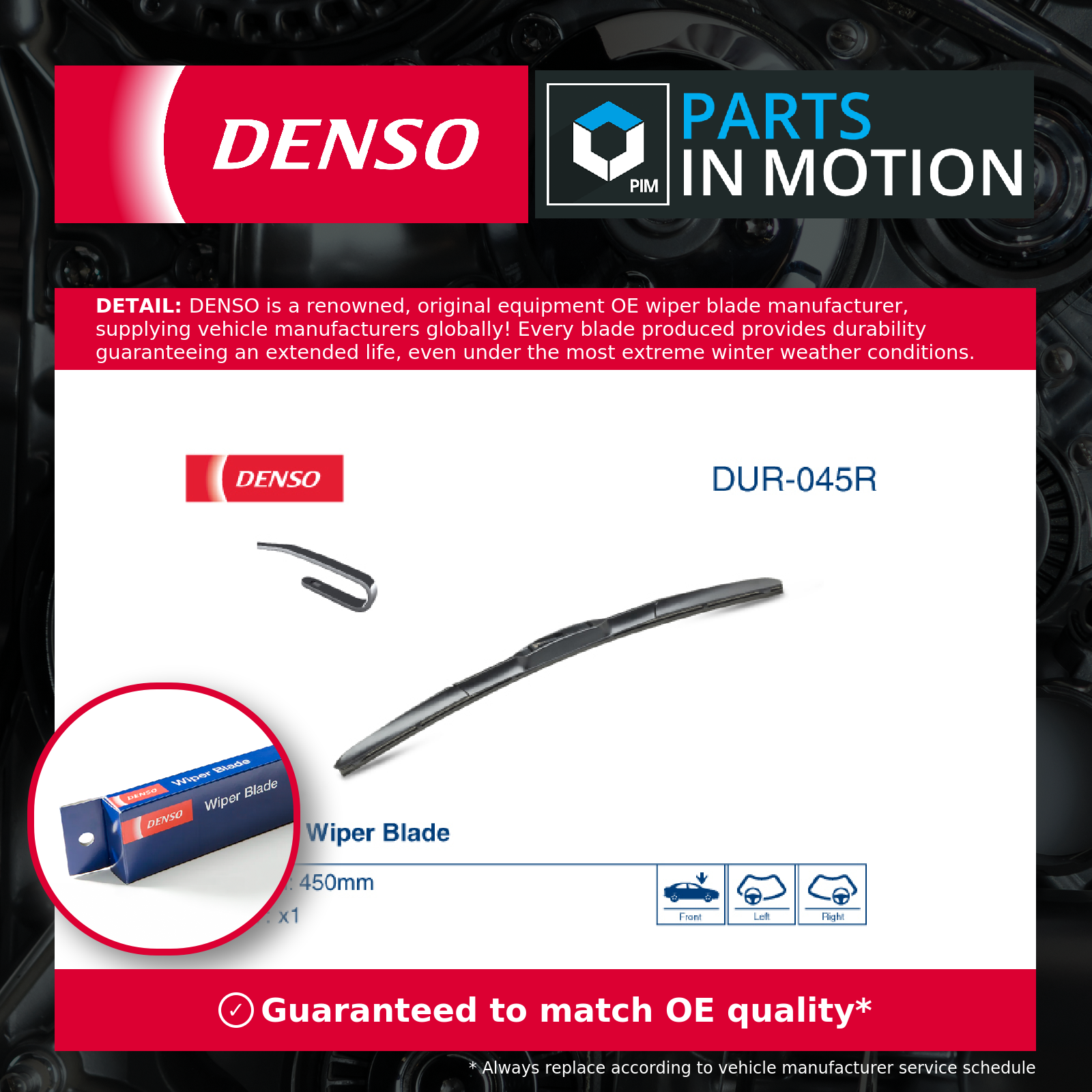 Denso Wiper Blade DUR-045R [PM951789]
