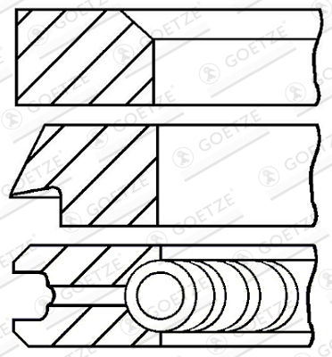 Goetze Piston Rings Kit (Single Cylinder) 08-443800-00 [PM919118]