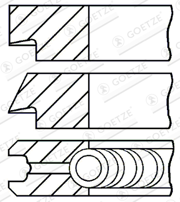 Goetze Piston Rings Kit (Single Cylinder) 08-438300-00 [PM838939]