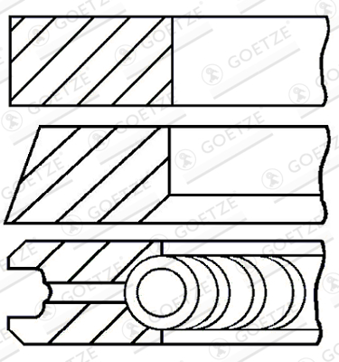 Goetze Piston Rings Kit (Single Cylinder) 08-432300-00 [PM838933]