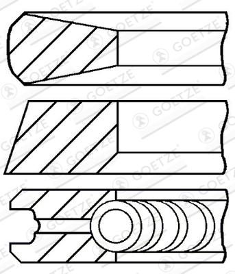 Goetze Piston Rings Kit (Single Cylinder) 08-114708-00 [PM723178]