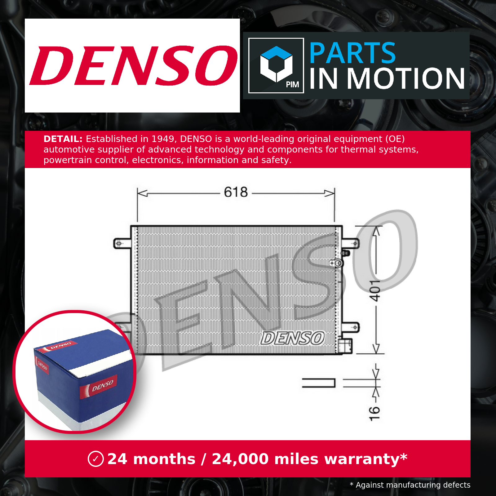 Denso Air Con Condenser DCN02006 [PM612576]