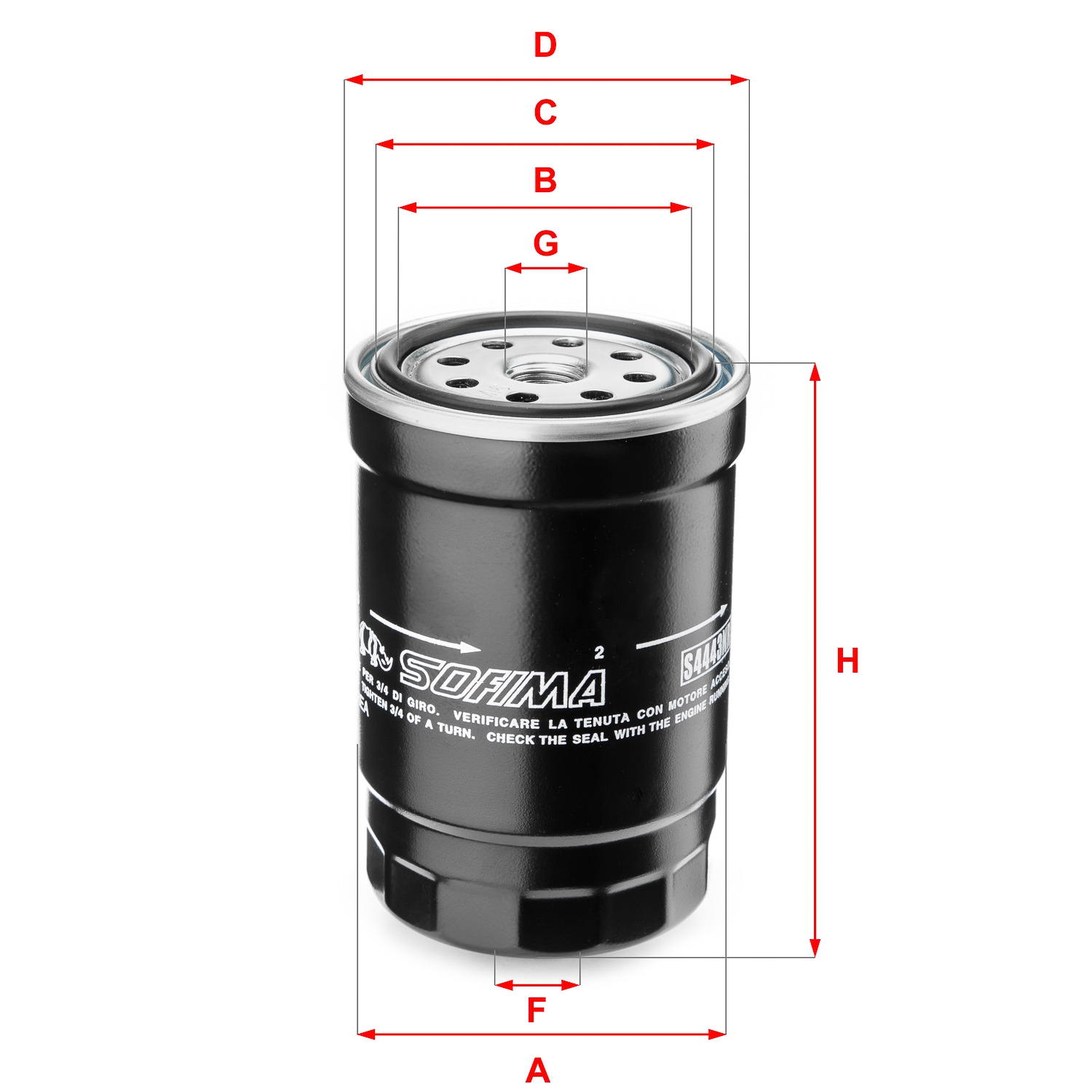 Sofima Fuel Filter S4443NR [PM381003]