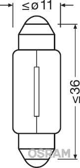 Osram 6461 12v 10w Sv8.5-8 Trade Pk