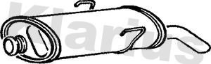 Klarius Exhaust Back / Rear Box PG494W [PM254793]