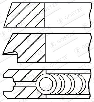 Goetze Piston Rings Kit (Single Cylinder) 08-115900-00 [PM139078]