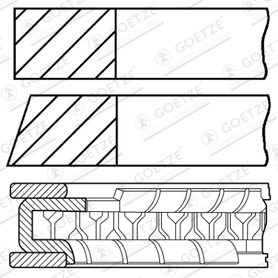 Goetze Piston Rings Kit (Single Cylinder) 08-141200-00 [PM138995]