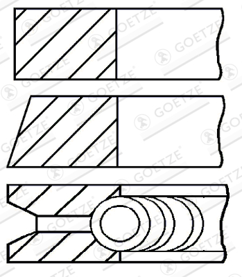 Goetze Piston Rings Kit (Single Cylinder) 08-103100-00 [PM138990]