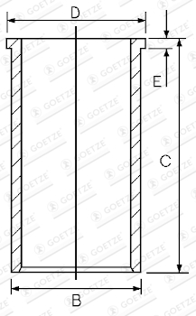 Goetze Cylinder Liner 14-027950-00 [PM137482]