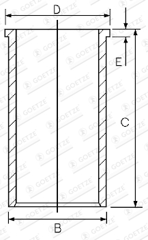 Goetze Cylinder Liner 14-021120-00 [PM137478]