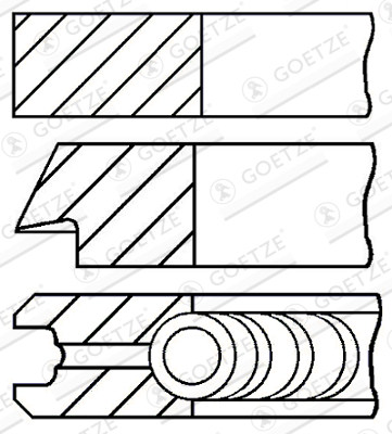 Goetze Piston Rings Kit (Single Cylinder) 08-502900-00 [PM137452]