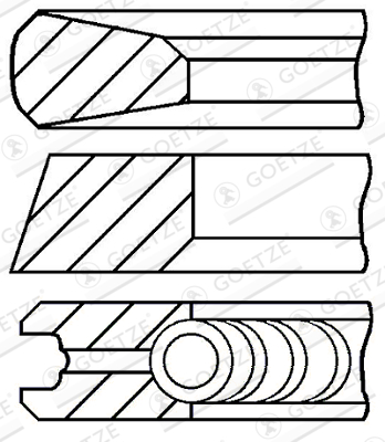 Goetze Piston Rings Kit (Single Cylinder) 08-427400-00 [PM137441]