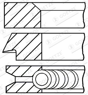 Goetze Piston Rings Kit (Single Cylinder) 08-154400-00 [PM137417]