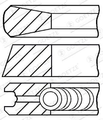 Goetze Piston Rings Kit (Single Cylinder) 08-138000-00 [PM137405]