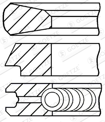 Goetze Piston Rings Kit (Single Cylinder) 08-429200-00 [PM135963]