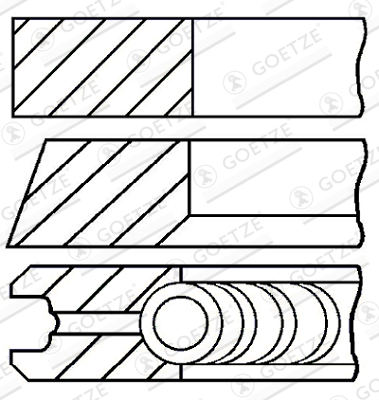 Goetze Piston Rings Kit (Single Cylinder) 08-114900-00 [PM135920]