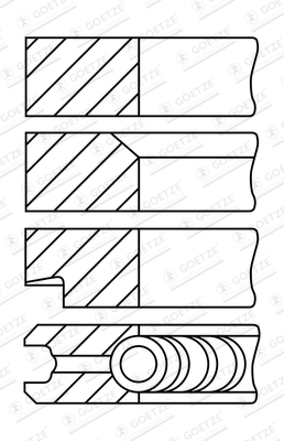 Goetze Piston Rings Kit (Single Cylinder) 08-106700-00 [PM135915]