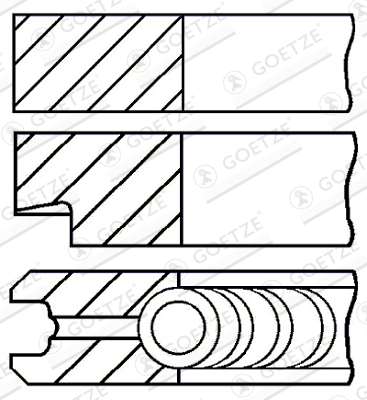 Goetze Piston Rings Kit (Single Cylinder) 08-780617-10 [PM134461]