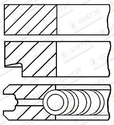 Goetze Piston Rings Kit (Single Cylinder) 08-780614-10 [PM134460]