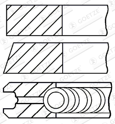 Goetze Piston Rings Kit (Single Cylinder) 08-435700-00 [PM134434]