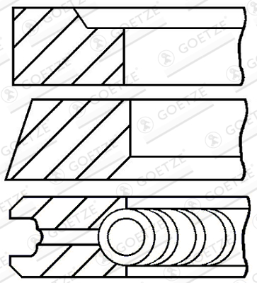 Goetze Piston Rings Kit (Single Cylinder) 08-421000-00 [PM132984]