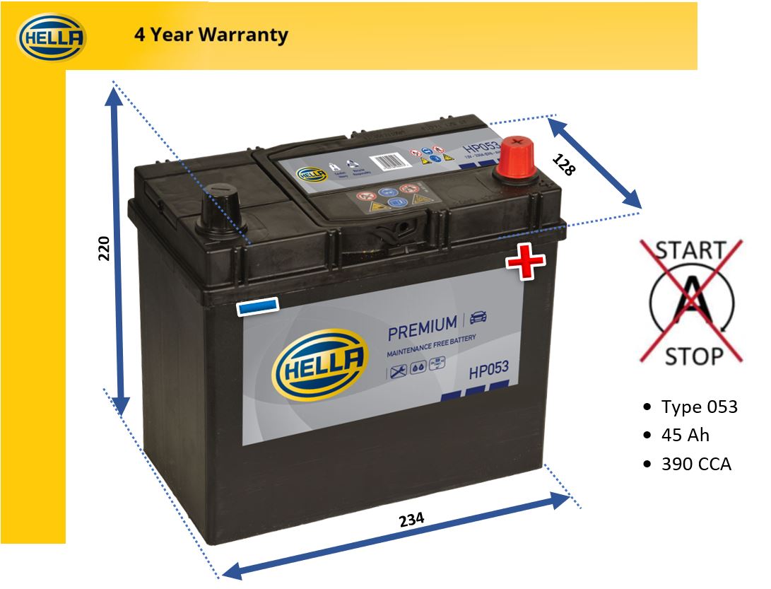 Hella HP053 Car Battery