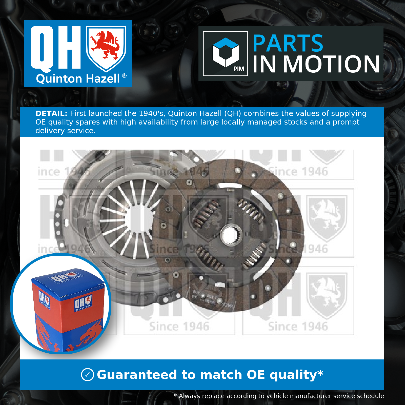 Quinton Hazell Clutch Kit 2 piece (Cover+Plate) QKT6017AF [PM2372937]