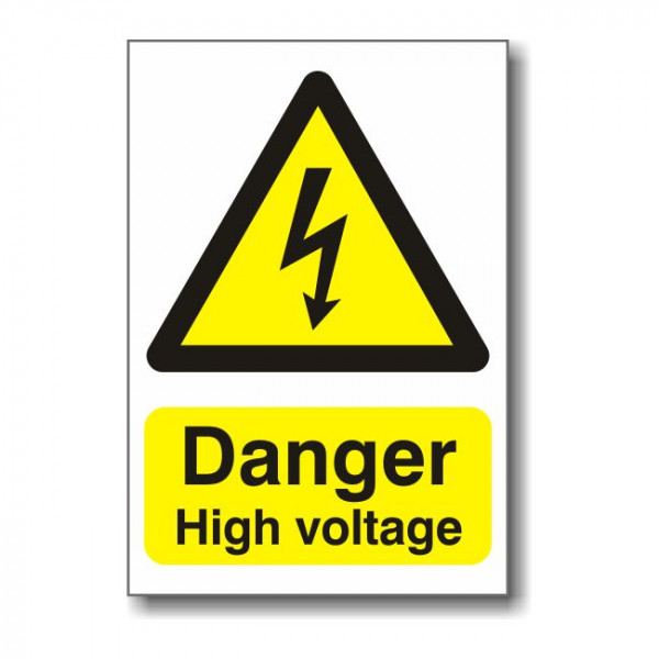 Prosol W1R Danger High Voltage Sign - 300 X 200 X 3mm