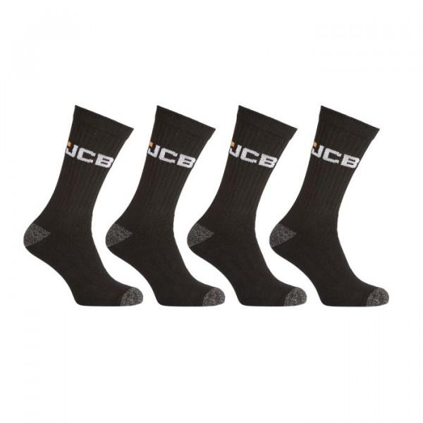 JCB D-W0 4 Pairs Work Socks Pack