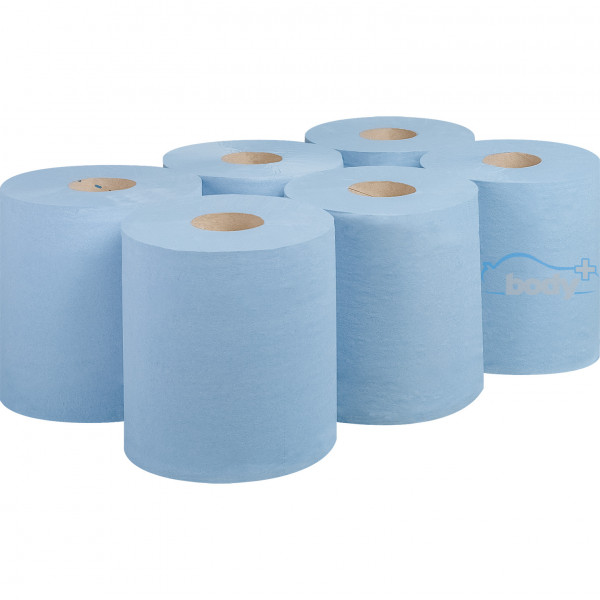 Body PLus Blue Centrefeed Rolls 3 Ply 150m X 220mm Pack Of 6 BDP00182