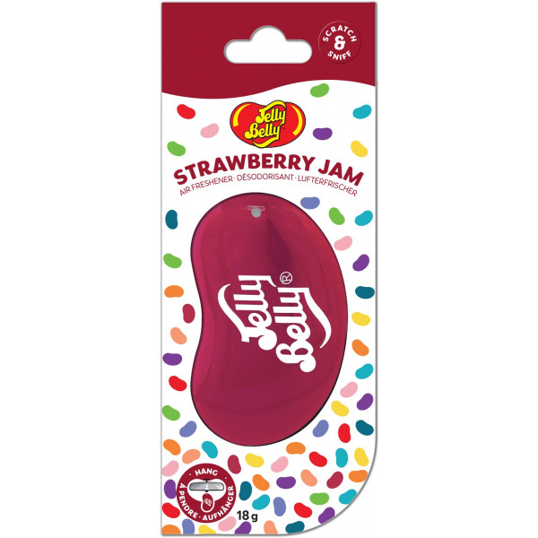 Jelly Belly 15263NB 3d Air Freshener -Strawberry Jam