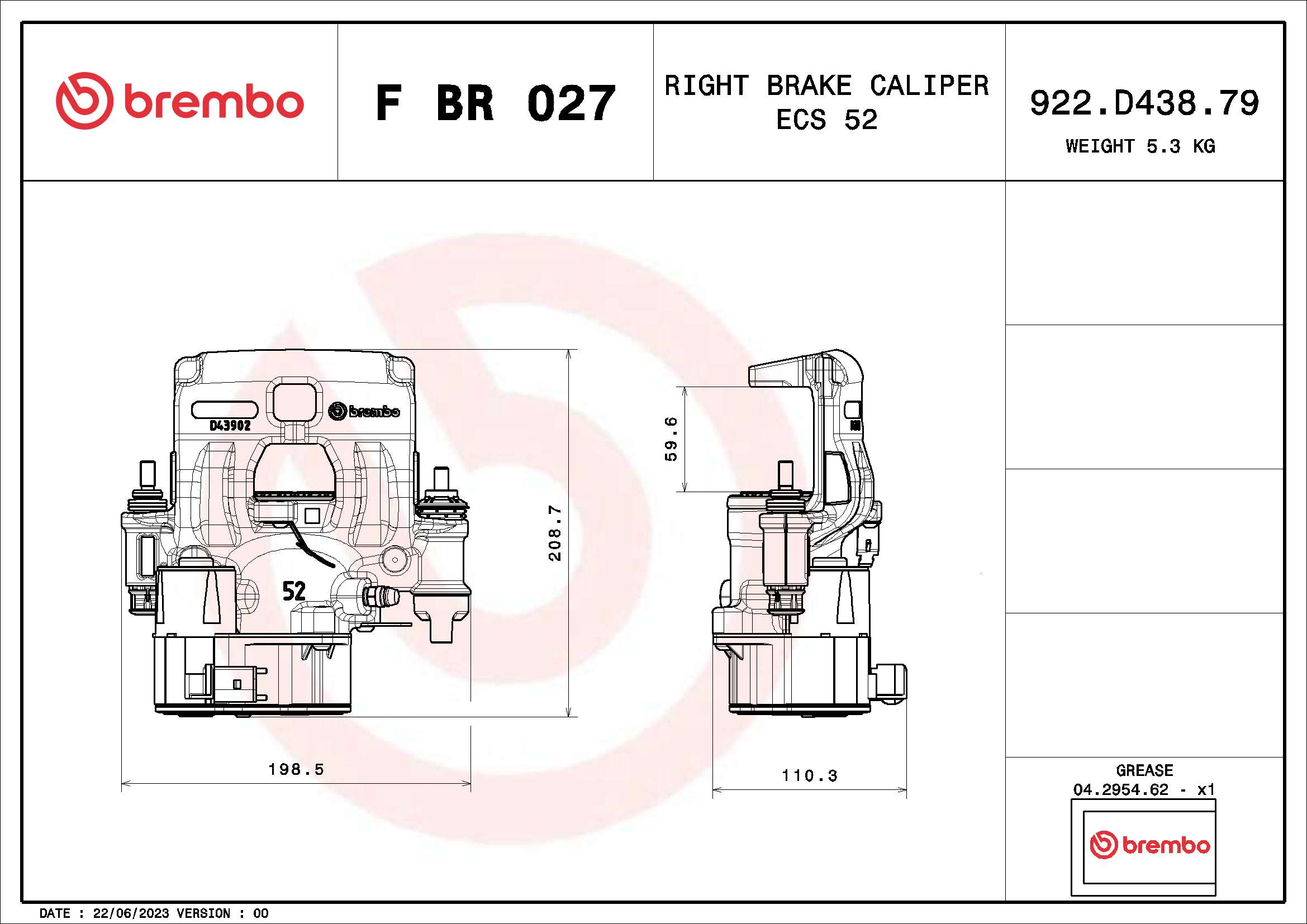 Brembo Brake Caliper FBR027 [PM2258792]