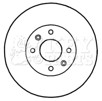 Key Parts 2x Brake Discs Pair Solid Front KBD4818 [PM1884250]