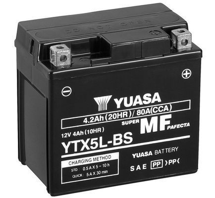 Yuasa YTX5L-BS AGM Motorcycle Battery