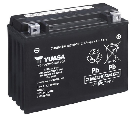 Yuasa YTX24HL-BS AGM Motorcycle Battery