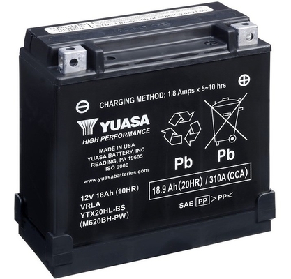 Yuasa YTX20HL-BS-PW AGM Motorcycle Battery