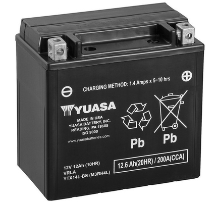 Yuasa YTX14L-BS AGM Motorcycle Battery