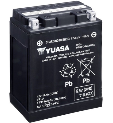 Yuasa YTX14AH-BS Motorcycle Battery