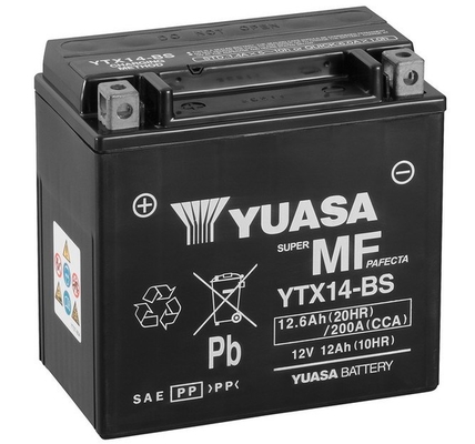 Yuasa YTX14-BS AGM Motorcycle Battery